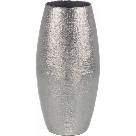 Vaso Decorativo Metallo Argentato Moderno da Interno - MALIKA (1/4)