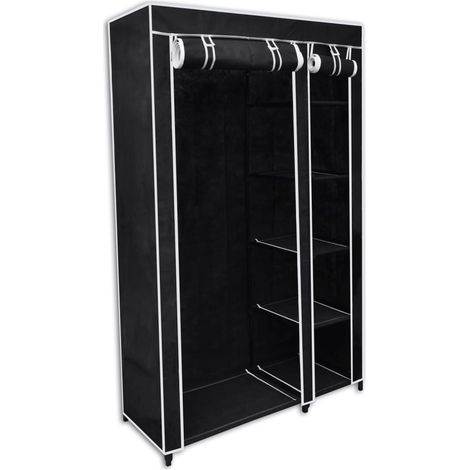 vidaXL Faltbarer Stoffschrank Schwarz 110 x 45 x 175 cm (1/5)