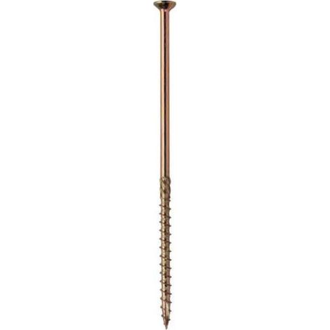 Vis charpente tête fraisée 6x150 zingué bichromaté- Boite 100,Vis à bois multi-usage à filetage unique,Idéal pour la fixation dans une gamme de substrats (1/5)