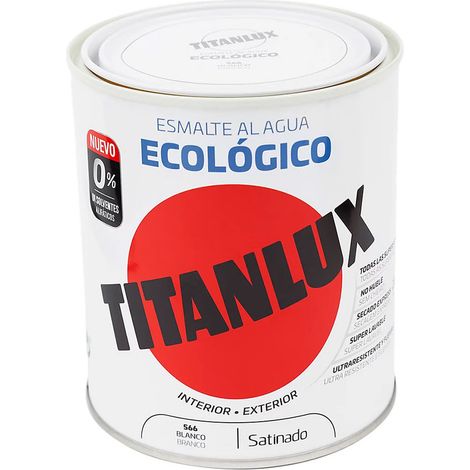 émail à L'eau écologique Satiné Blanc 750ml Titanlux 01t056634