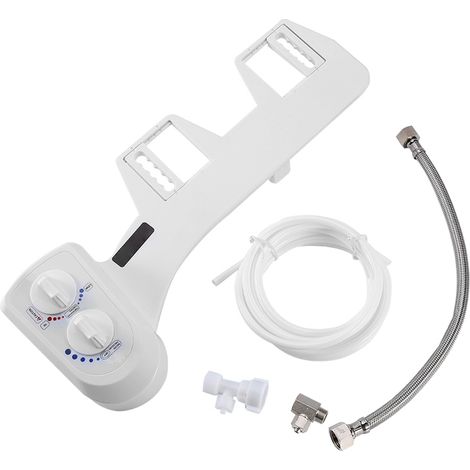 Siège de toilette bidet autonettoyant à buse unique avec jet d'eau chaude/froide et fraîche, non électrique (1/5)
