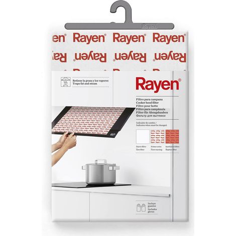 Rayen Filtro cappa Trattiene grasso e vapori Adattabile Include guanti Dimensioni: 57 x 47 cm (1/5)