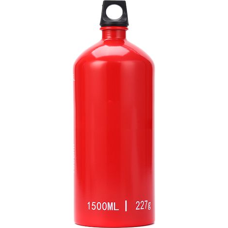 Bouteille huile et carburant aluminium 1,5L pour alcool et gaz liquide, camping et randonnée (1/5)