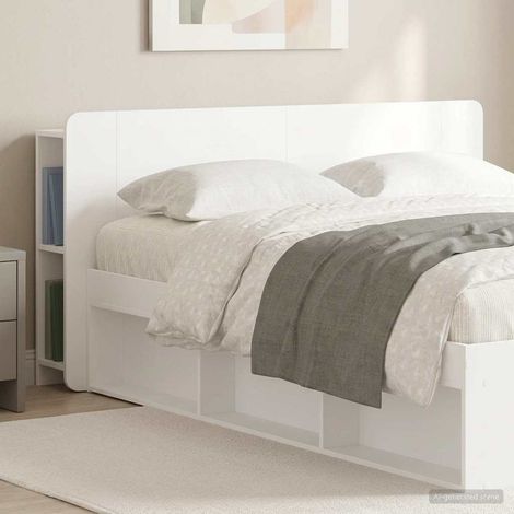 vidaXL Cabinet de Tête de Lit avec stockage Blanc Bois d'ingénierie (1/5)
