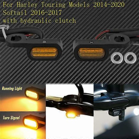 feux clignotants LED orange homologués E pour motos Harley Touring 09-20, Sportster 04-20 et Softail 15-20 (1/4)