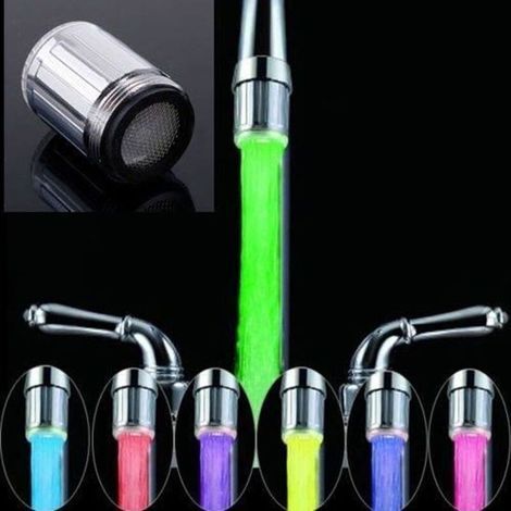 Rubinetto a LED - 7 colori variabili - Bocchetta per lavabo - Sensore di temperatura - Aeratore (1/4)