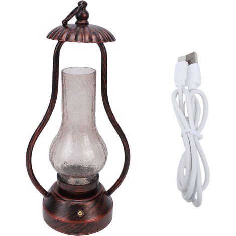 Lampe Rechargeable sans fil, commande tactile, intensité réglable en continu, 3 couleurs de température, Table Vintage pour chambre à coucher et chevet (1/5)