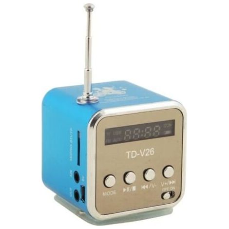 Tera® Mini Enceinte portable/ Haut-parleur numérique avec la fonction FM Radio slot de Carte SD / TF/ USB pour Smartphone, PC, MP... (1/4)