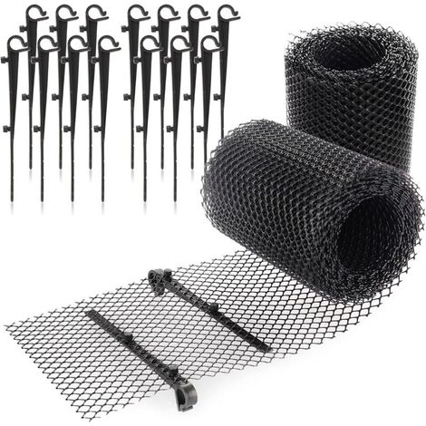 2X Jeu de Protections de gouttière de 6 mètres avec Clips - Peut être coupé sur Mesure et résistant (2 pièces) (1/5)