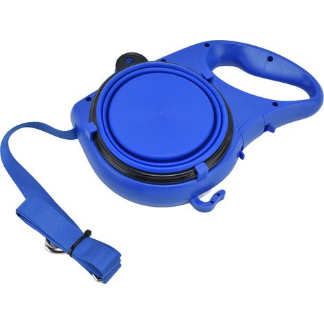 [Laisse pour petit chien] Non extensible multifonction avec intérieur creux, bol d'eau portable et porte-croquettes (1/5)