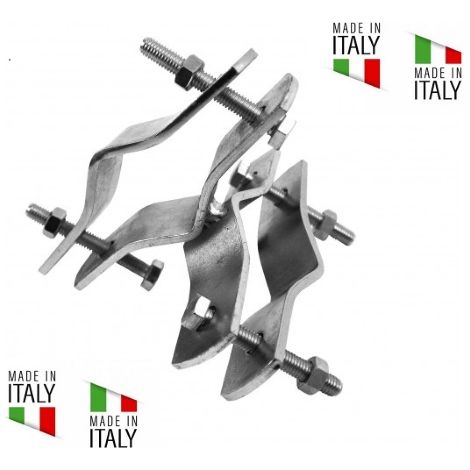 Giunto a Croce Piccolo Zincato Made in Italy Max 60 mm