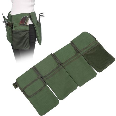 Sacoche de ceinture à quatre poches, pochette à outils portable en tissu Oxford avec boucle de sécurité pour jardinier et menuisier (1/5)