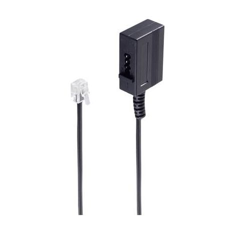 SHIVERPEAKS FAX ADAPTATEUR [1X RJ11 MÂLE 6P4C - 1X TAE N FEMELLE] 0.2 M NOIR BS71050