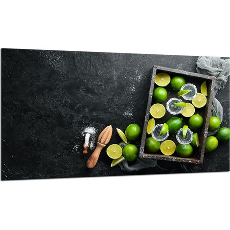 PLAQUE DE PROTECTION EN VERRE POUR CUISINIÈRE 90X52 FRUIT (1/5)