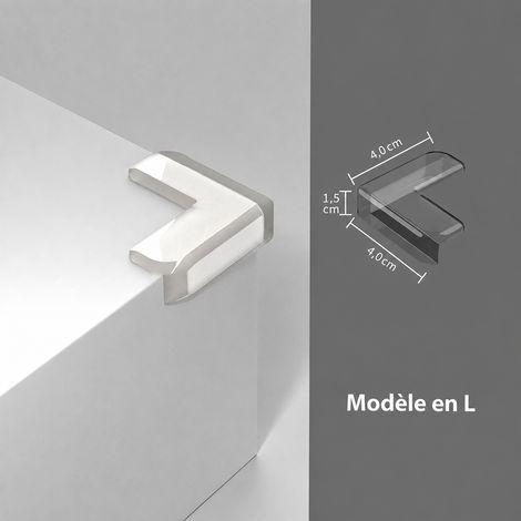 Protection d'angle en L transparente en silicone avec adhésif 3M 3m 20 g – Livraison gratuite
