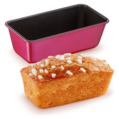 Moldes para pastel largos - TEFAL - Creabake J3079504 - 2x 12,5x6,5 cm - Apilables - Antiadherentes (1/5)