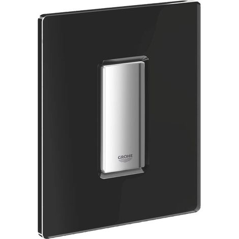 Grohe Skate Cosmo - Pulsador de descarga, cromo/cristal velvet black, negro 38846KS0 (1/2)