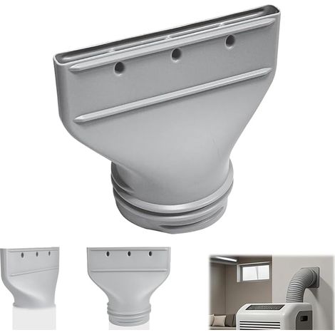 Flacher Abluftschlauchadapter für Klimaanlagen, passend für Fenster (130 mm/150 mm), Zubehör für mobile Klimageräte, Wäschetrockner und Autolüfter (1/5)