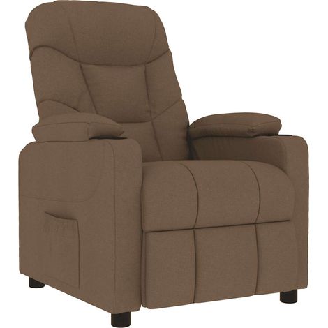 Massagesessel Braun Stoff vidaXL (1/5)