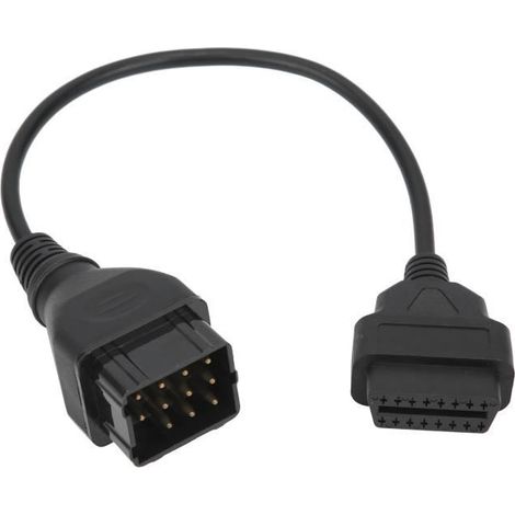 AYNEFY Câble OBD2 12 broches à 16 broches câble de connecteur OBD2 adaptateur OBDII accessoires de voiture adaptés pour Renault (1/4)