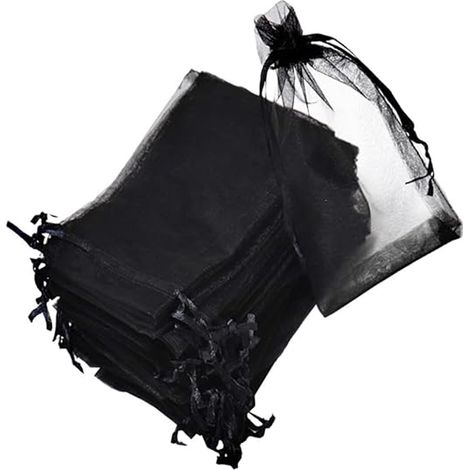 100 Organzabeutel (10 x 15 cm) mit Bändern, für Hochzeitsgeschenke, Schmuck und besondere Anlässe