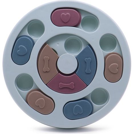 Gioco interattivo per cani con ciotola antiscivolo, giocattolo educativo per cuccioli e cani adulti, distributore automatico di cibo con alimentazione lenta e funzione didattica. (1/5)