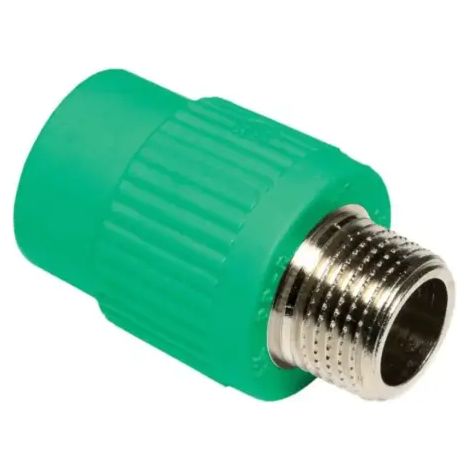 Raccordo diritto in ppr filettato maschio serie tigris green Ø75 x 21/2" WAVIN