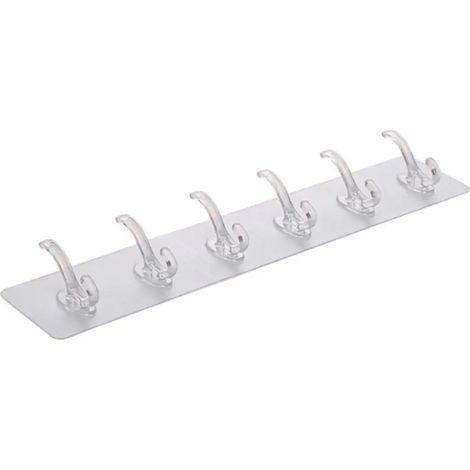Percha de plástico con 6 ganchos (1/5)