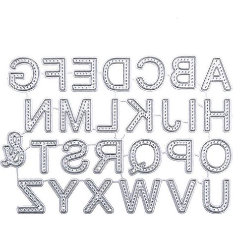 Alphabet-Stanzformen aus Metall, Schablone zum Selbermachen von Scrapbooking-Papier und Prägekarten