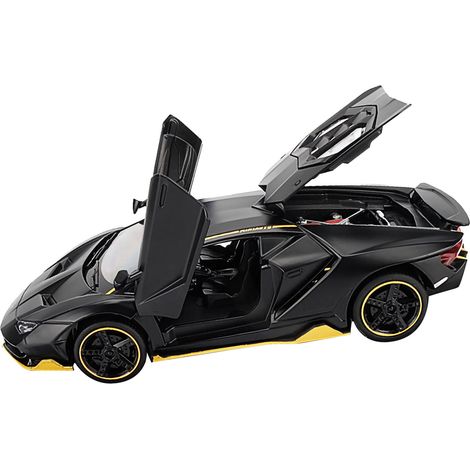 Voiture miniature en alliage moulé sous pression à l'échelle 1:32, jouet à friction pour enfants, cadeau d'anniversaire, noir mat 3224A 1 (1/5)