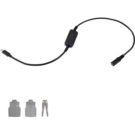 Adaptateur de Démarrage Batterie 9V pour Veste Chauffante, Convertisseur Élévateur Type C vers DC 4mm 7,4V et 8,4V Gilets et Sweats à Capuche Non Compatible avec Vêtements Chauffants 12V (1/5)