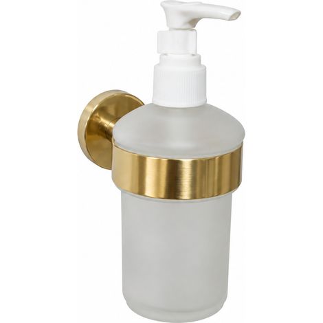Distributeur de savon liquide mural acier inoxydable 304 doré brossé PVD 15,5 × 13 × 9,5 cm 420 g – Livraison gratuite (1/3)