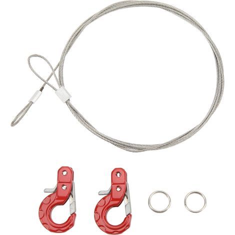 2 Pièces Crochet Remorque RC en Alliage d'Aluminium Résistant pour Voitures Télécommandées 1/10 - Noir (1/5)