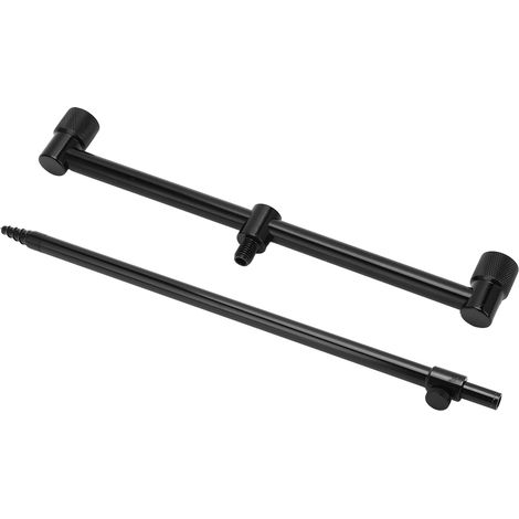 Porte-canne de pêche en alliage d'aluminium flexible 2 sections, support de sol portable pour canne à pêche (25cm canne, 45.5cm support) (1/5)