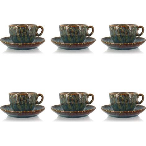 Lot de 6 tasses et soucoupes en porcelaine, VENUS (1/5)