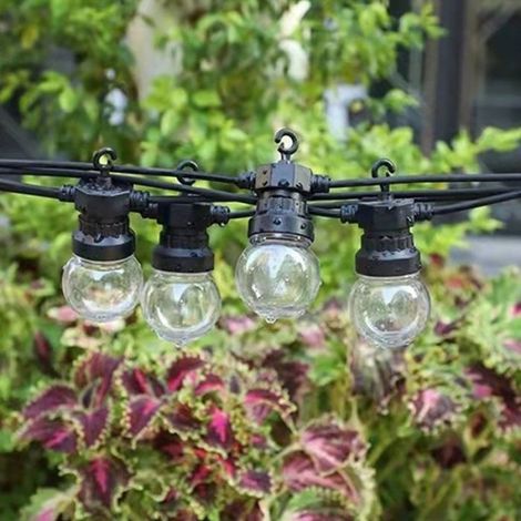 Lampe à ampoules Edison, 5 mètres, 10 ampoules (basse tension 24 V) hors po (1/3)
