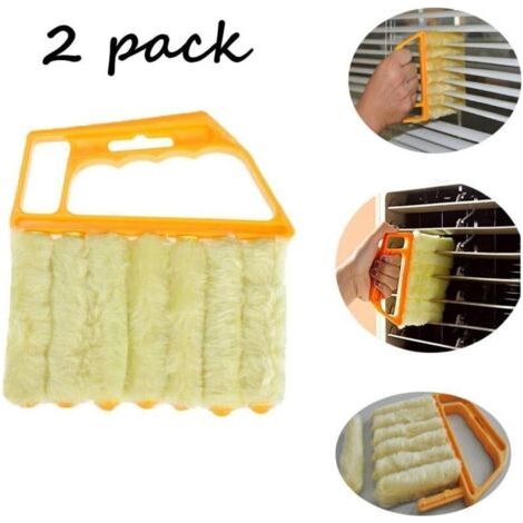 Set di 2 spazzole per la pulizia, per la pulizia di persiane, tapparelle, finestre, spazzole per vetri, aspirapolvere, accessori per la pulizia della casa