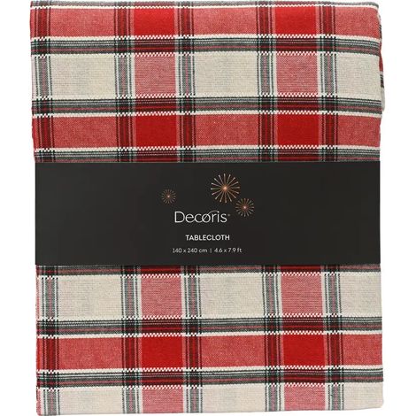 Tovaglia tartan rossa e verde 240 × 140 cm (1/2)