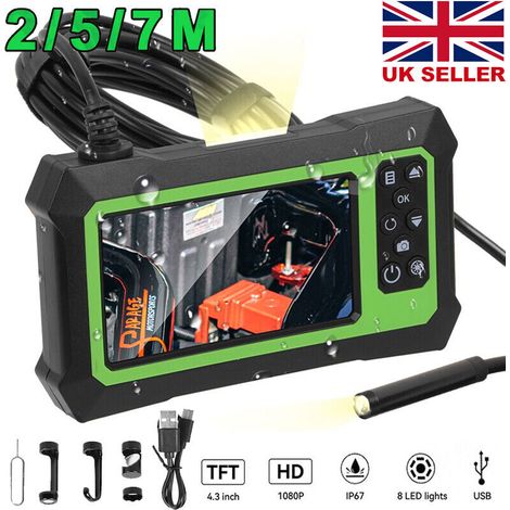 Endoscope numérique HD 1080p avec écran LCD 4,3 pouces et caméra d'inspection industrielle (1/5)