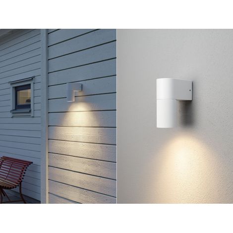 Downlight LED Außenwandleuchte Aluminium Weiß, Höhe 14,5cm (1/5)