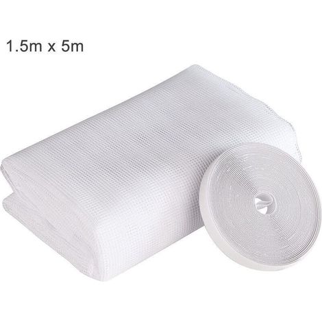Moustiquaire Fenêtre - Maille Nylon 150 x 500 cm - Bande Auto-Adhésive - Pour Fenêtres Coulissantes et Fixe - 1 Pièce (1/4)