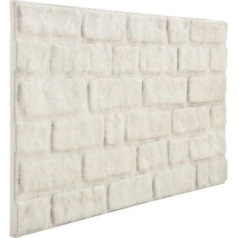 Lot de 10 panneaux muraux blancs, 100 x 50 cm, en mousse EPS (1/5)