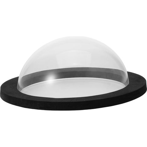 Dôme Flottant pour Poissons Couvercle Transparent en Acrylique et Base Noire 15 Cm, Accessoire Bassin Extérieur Compatible Plantes Aquatiques pour