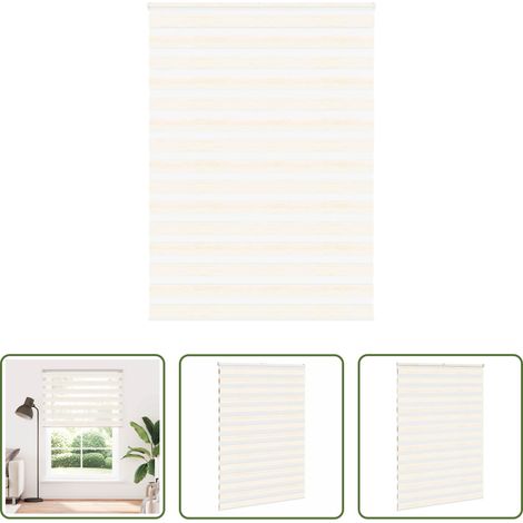 vidaXL Jalousie - Doppelrollo Marmorbeige 155x230cm Stoffbreite 150,9 cm Polyester (1/5)