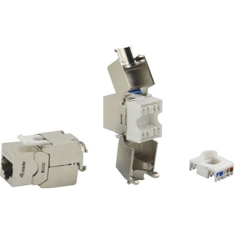 Kit 8 uds conector hembra rj45 utp cat6a tool free 769222