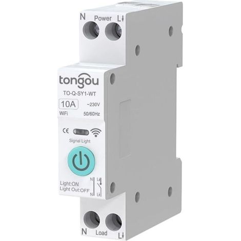 Interrupteur WiFi intelligent, télécommande sans fil pour téléphone portable, fonction de minuterie pour appareils électroménagers (10 A,sans (1/5)