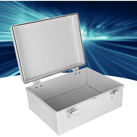 Wasserdichte Außen-Basisbox 400 x 300 x 170 mm mit Schlaufe und Clip, Kunststoff-Verteilerkasten, transparenter Anschlusskasten, wasserdichter Steuerkasten, Überwachungskasten (1/5)