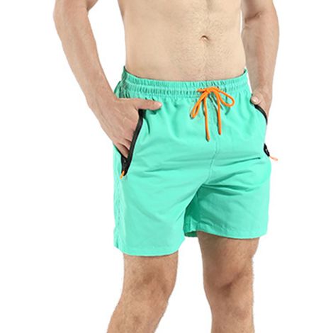 1 short de sport, respirant, avec poches zippées, pour homme, adapté à la plage et au surf (1/5)