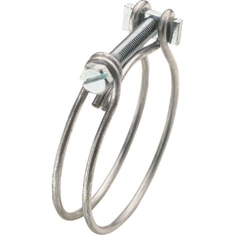 Ø 46.5 a 53 mm, collier de serrage, double fil avec vis acier zingué. - jardiboutique