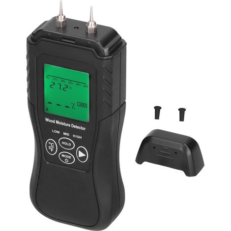 Tragbares digitales Holzfeuchtemessgerät mit LCD-Display und automatischer Abschaltfunktion (1/5)